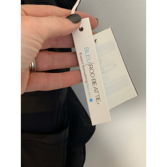 BLEU by Rod Beattie Dont Mesh With Me Black Swimsuit Removable Strap‎ size 14 - Picture 2 of 7